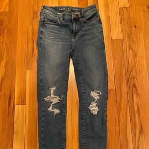 American Eagle Blue Ne(x)t Level Skinny Jeans in Cotton